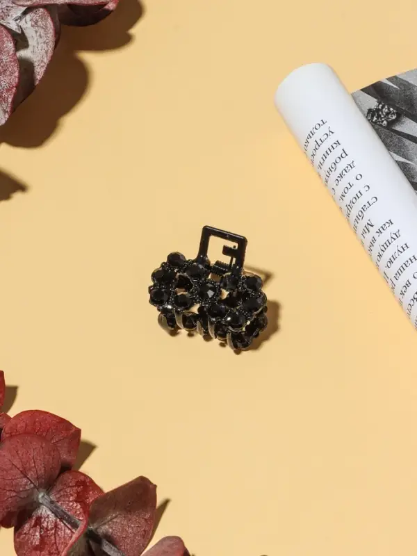 Крабик для волос &laquo;Мелани&raquo;, бантик, 2.5 см, чёрный