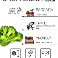 Семена Капуста брокколи "Тонус", 0,3 г Семена Капуста брокколи "Тонус", 0,3 г