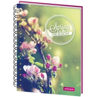 Бизнес-тетрадь Spring А5,120л, клетка, Mariner на спирали, 0018