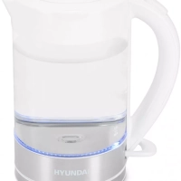 Чайник HYK-G9990 1,5л 2000Вт белый (стекло)