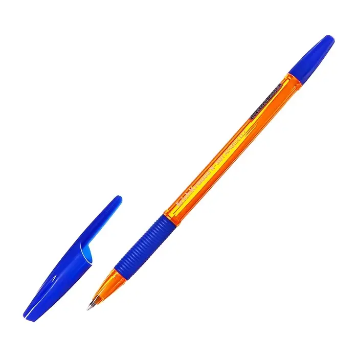 Ручка шариковая ErichKrause R-301 Amber Stick & Grip, узел 0.7 мм, чернила синие, резиновый держатель, длина линии письма 2000 метров
