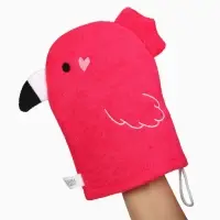 Детская мочалка для купания Крошка Я &laquo;Фламинго&raquo;, махра