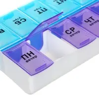 Бокс для таблеток тм VETTA, 14 отсеков, пластик, 18,5х9см