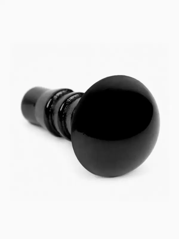 Глаз винтовой с заглушками, 10 шт, цвет черный, 0,8 см