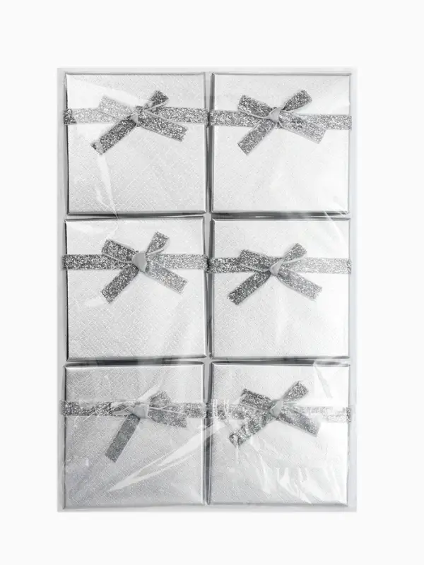 Набор подарочных коробочек 6 шт. под набор &laquo;Сияние&raquo;, 9&times;9, цвет серебро (4451030)