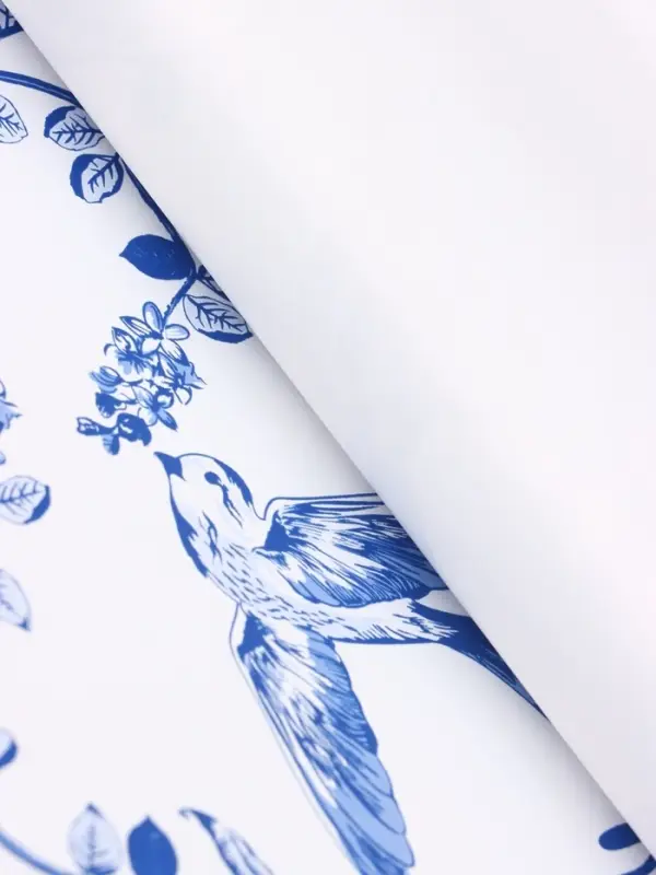 Пленка для цветов, "Весенний сад", бело-синий, 57х57 см