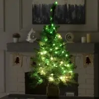 Гирлянда &laquo;Нить&raquo; 10 м, роса, IP20, серебристая нить, 100 LED, пульт ДУ, свечение RGB, USB