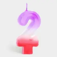 Свеча цифра для торта &laquo;2&raquo;, 8&times;3.75&times;1 см
