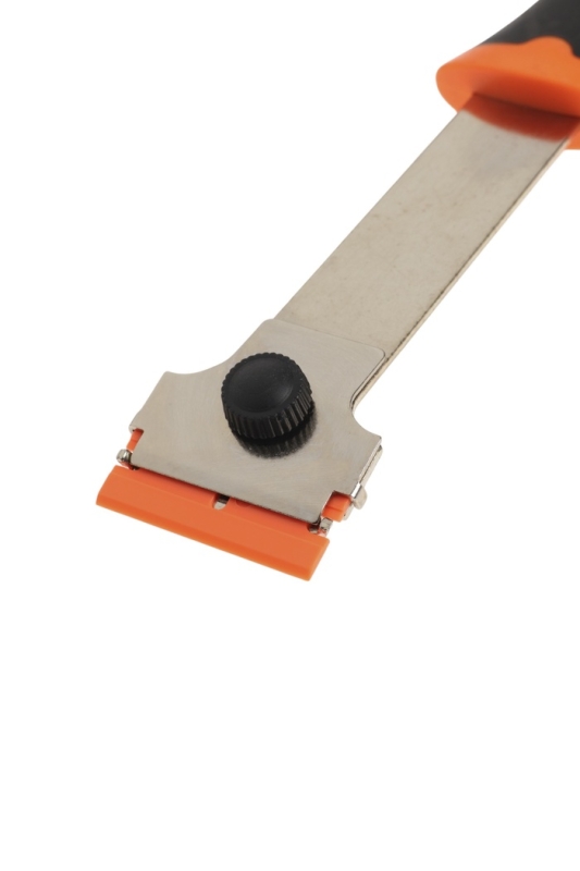 Скребок ТУНДРА, обрезиненная рукоятка, лезвие из нержавеющей стали, 245 мм