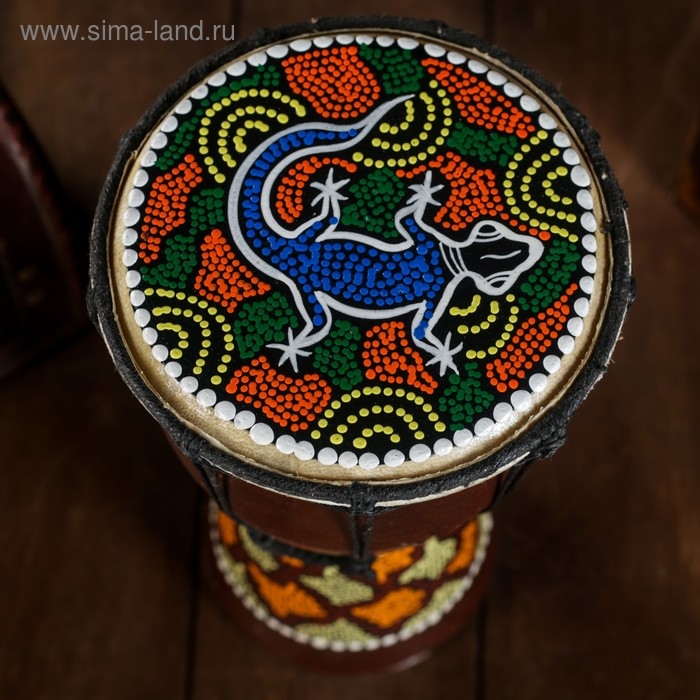 Сувенирный музыкальный инструмент Сувенирный музыкальный инструмент "Барабан Джембе Разноцветный" 13x13x24 см, МИКС