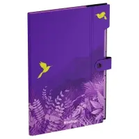 Папка А4, 5 отделений, Flower Art, 600 мкм, на кнопке, с рисунком