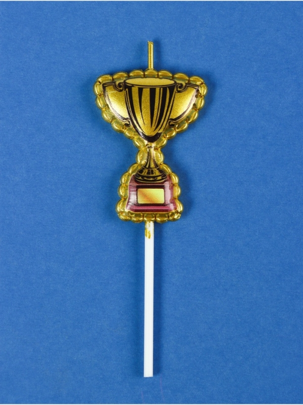 Свеча в торт Свеча в торт "Кубок", 11 см, золотая