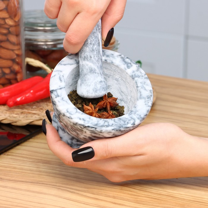 Ступка с пестиком, 130 мл, 10см №6 Ступка с пестиком, 130 мл, 10см №6