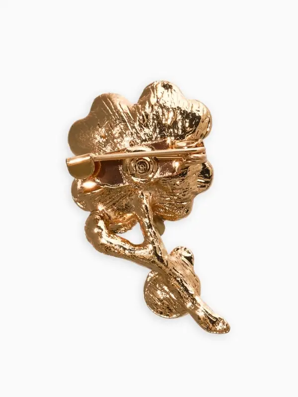 Брошь &laquo;Цветы ромашки с божьей коровкой&raquo;, разноцветная в золоте