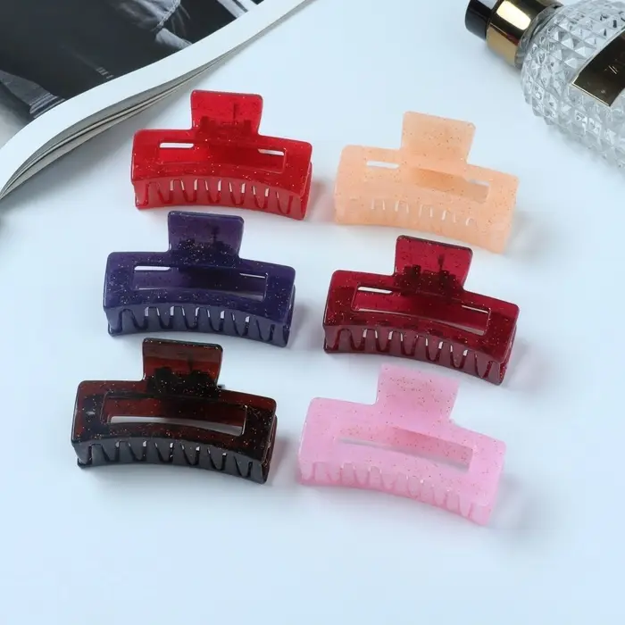 Крабик для волос «Глория», прямой, 6.5 см, МИКС Крабик для волос «Глория», прямой, 6.5 см, МИКС