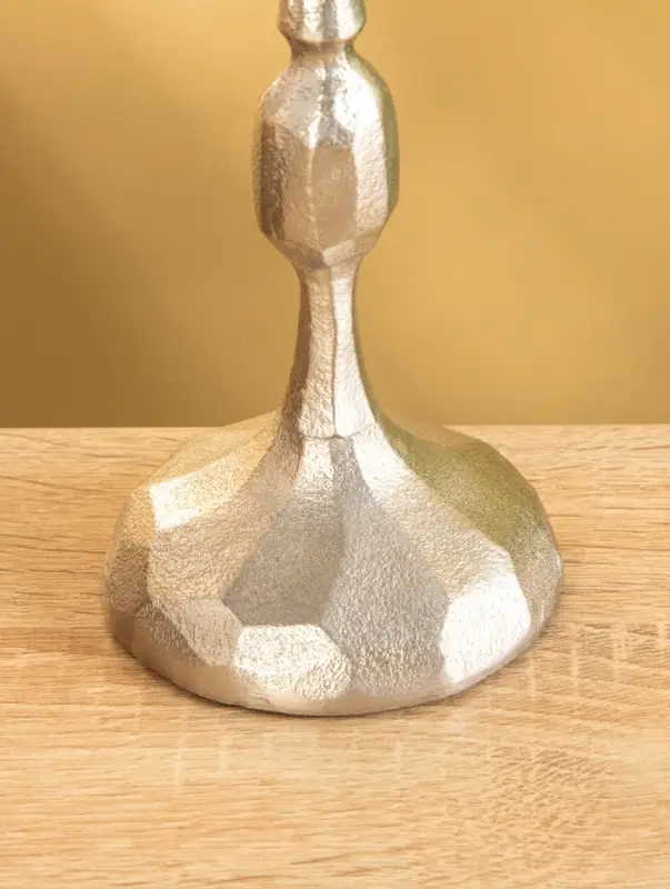 Подсвечник  Подсвечник "Грани" алюминий 25 см, цв. серебро