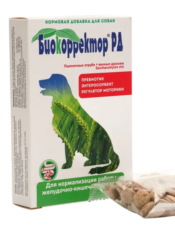 Биокорректор для нормализации ЖКТ собак, 90 таб.