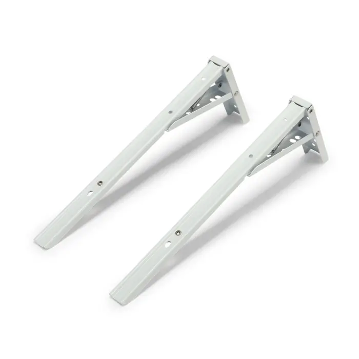 Кронштейн складной для столов и полок ТУНДРА, F001, 2 шт., длина 350 мм, сталь, белый