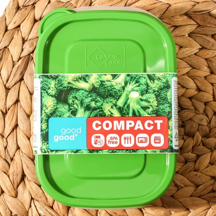 Набор контейнеров пищевых Good & Good, 450 мл, 2 шт, цвет МИКС Набор контейнеров пищевых Good & Good, 450 мл, 2 шт, цвет МИКС