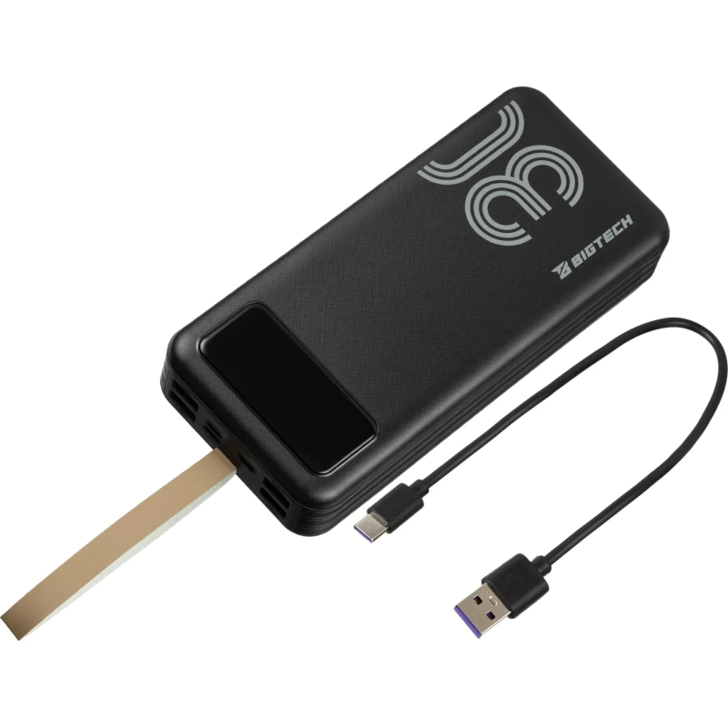 Внешний аккумулятор BigTech (BT-PB-30-BL-9) 30000 mAh черный