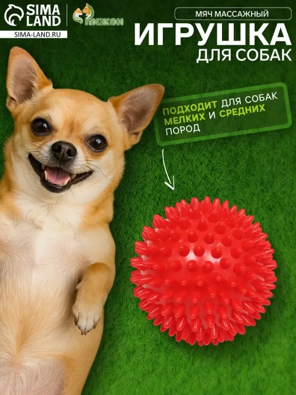 Игрушка &laquo;Мяч массажный&raquo;, пластикат, микс цветов, 7.5 см