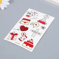 Переводные тату цветные «Праздник любви», временные татуировки, 12×7.5 см