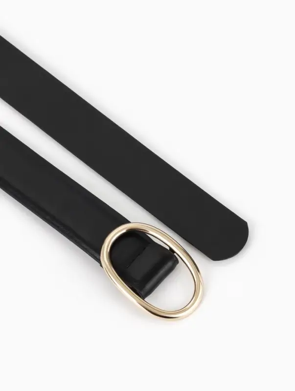 Ремень женский, затяжка, 3&times;110 см, пряжка золотистая, без винта, чёрный