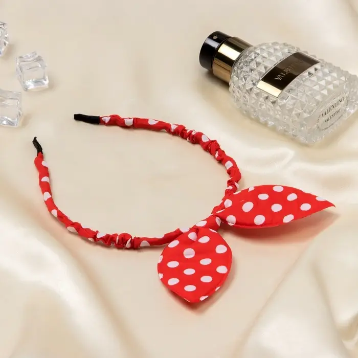 Ободок для волос «Веселые ушки», горох, красный Ободок для волос «Веселые ушки», горох, красный