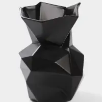 Ваза для цветов &laquo;Анхель&raquo;, 20&times;12 см, керамика, чёрная
