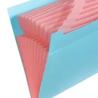 Папка А4 Haze, 12 отделений, 600 мкм, на кнопке, голубая