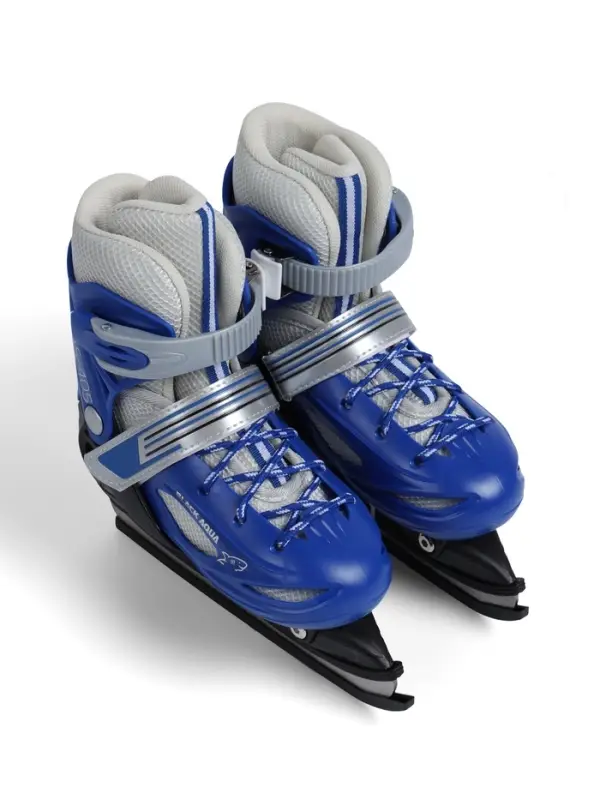 Коньки детские раздвижные BlackAqua, р. 26-29, для фитнеса, синие Коньки детские раздвижные BlackAqua, р. 26-29, для фитнеса, синие