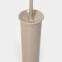 Ёршик для унитаза Idiland Rambai, d=11.5 см, h=36.5 см, с подставкой, пластик, бежевый