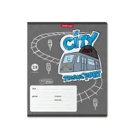 Тетрадь 18 листов в клетку, ErichKrause City Transport, обложка мелованный картон, блок офсет 100% белизна, МИКС