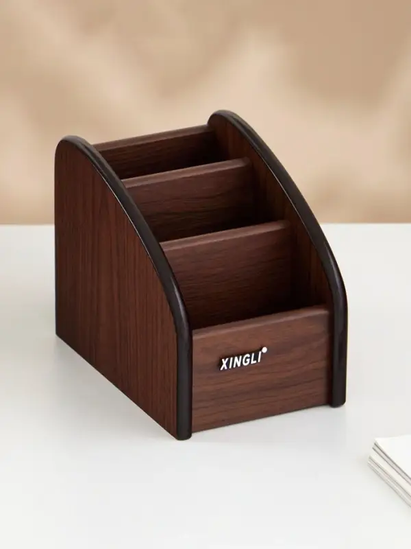 Органайзер 3 секции, серия Орех с кантом темным, 10&times;15.5 см