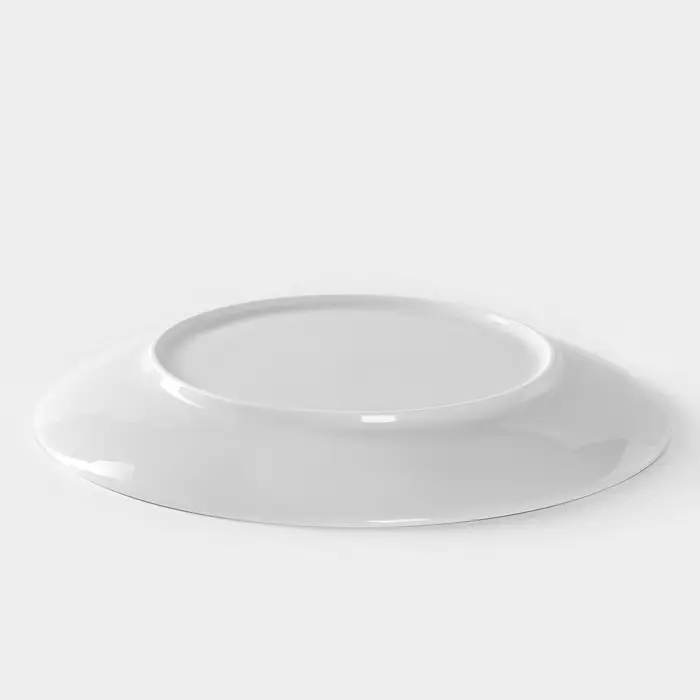 Тарелка Добрушский завод &laquo;Бельё&raquo;, d=24 см, фарфор, белая