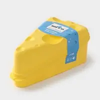 Контейнер для хранения сыра, пластик, 19.8&times;10.6&times;7.5 см, жёлтый