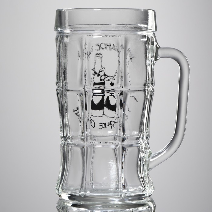 Кружка стеклянная пивная «Холодное пиво, горячее сердце», 500 мл Кружка стеклянная пивная «Холодное пиво, горячее сердце», 500 мл