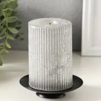 Подсвечник "Чашка на подставке" 10 см, черный