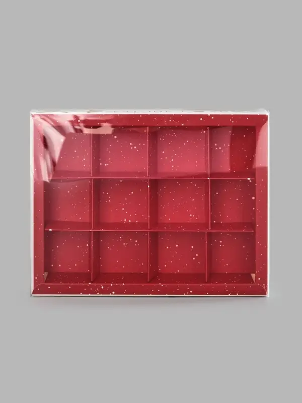 Коробка под 12 конфет с ячейками &laquo;Сачстья в новом году!&raquo;, 14.5&times;18.5&times;3 см