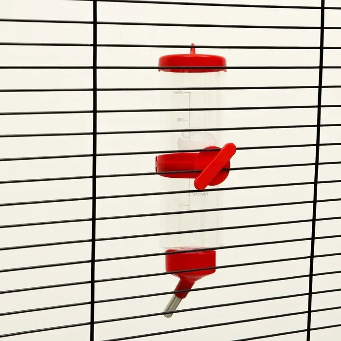 Поилка для грызунов &laquo;Пижон&raquo;, 250 мл, красная