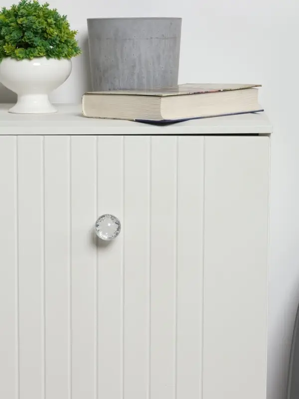 Ручка-кнопка CAPPIO PK115, d=35 мм, пластик, цвет хром, 8 шт.