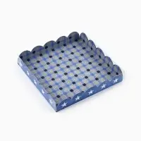 Коробка для печенья с прозрачной крышкой For real man, 18&times;18&times;3 см