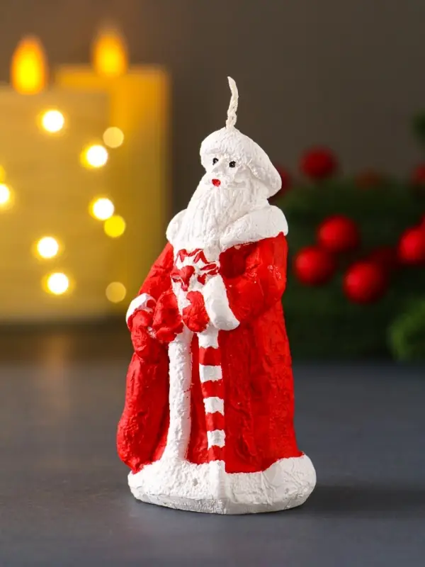 Свеча  Свеча "Дед Мороз" 45*88, красный