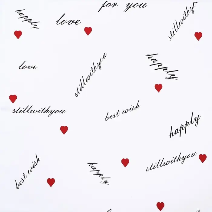 Пленка для цветов матовая, «Цветы с каймой», 58×58 см, белый