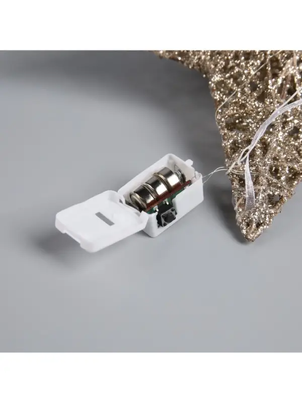 Подвеска световая &laquo;Звезда золотистая&raquo;, 20&times;20&times;5 см, 10 LED, от батареек AG13&times;3, свечение тёплое белое