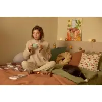 Гирлянда &laquo;Нить&raquo; 5 м с насадками &laquo;Клубки кремовые&raquo;, IP20, прозрачная нить, 20 LED, свечение тёплое белое, 220 В