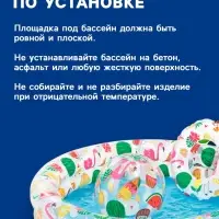 Бассейн надувной &laquo;Фрукты&raquo;, 122&times;25 см, с кругом и мячом, от 2 лет, 59460NP INTEX