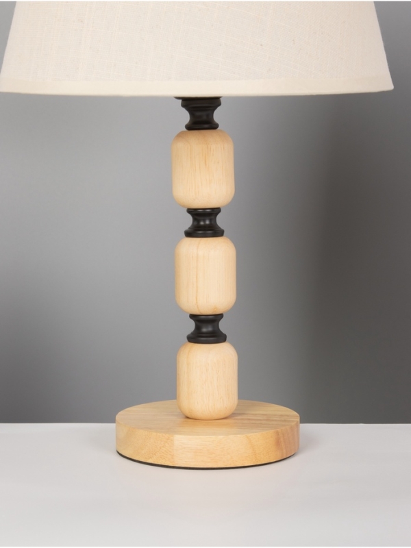 Лампа настольная BayerLux ЭКО Лампа настольная BayerLux ЭКО "Одри" 1х40Вт Е27 черный/коричневый 25х25х43см