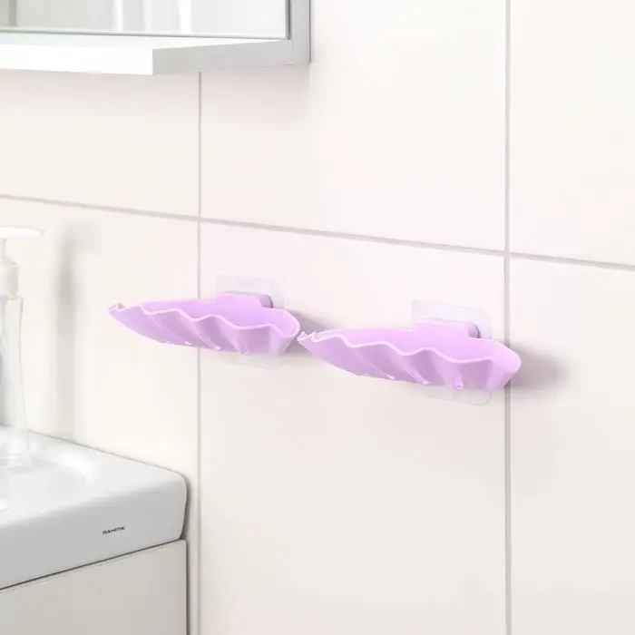 Набор мыльниц на липучке «Ракушка», 2 шт, 16×8,5×3,5 см, цвет МИКС