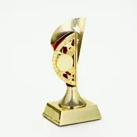 Кубок, наградная фигура &laquo;Звёзды&raquo;, с красными вставками, 15&times;7&times;5.8 см